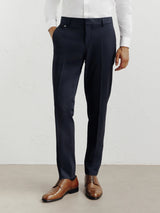 Pantalon ville ajusté marine - IZAC