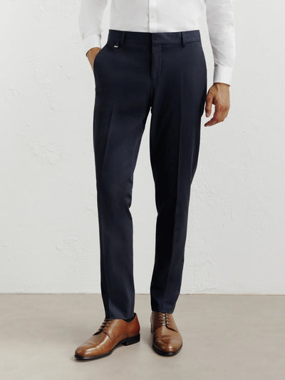 Pantalon ville ajusté marine - IZAC