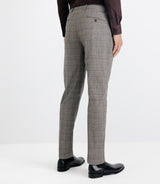 Pantalon ville avec carreaux marron