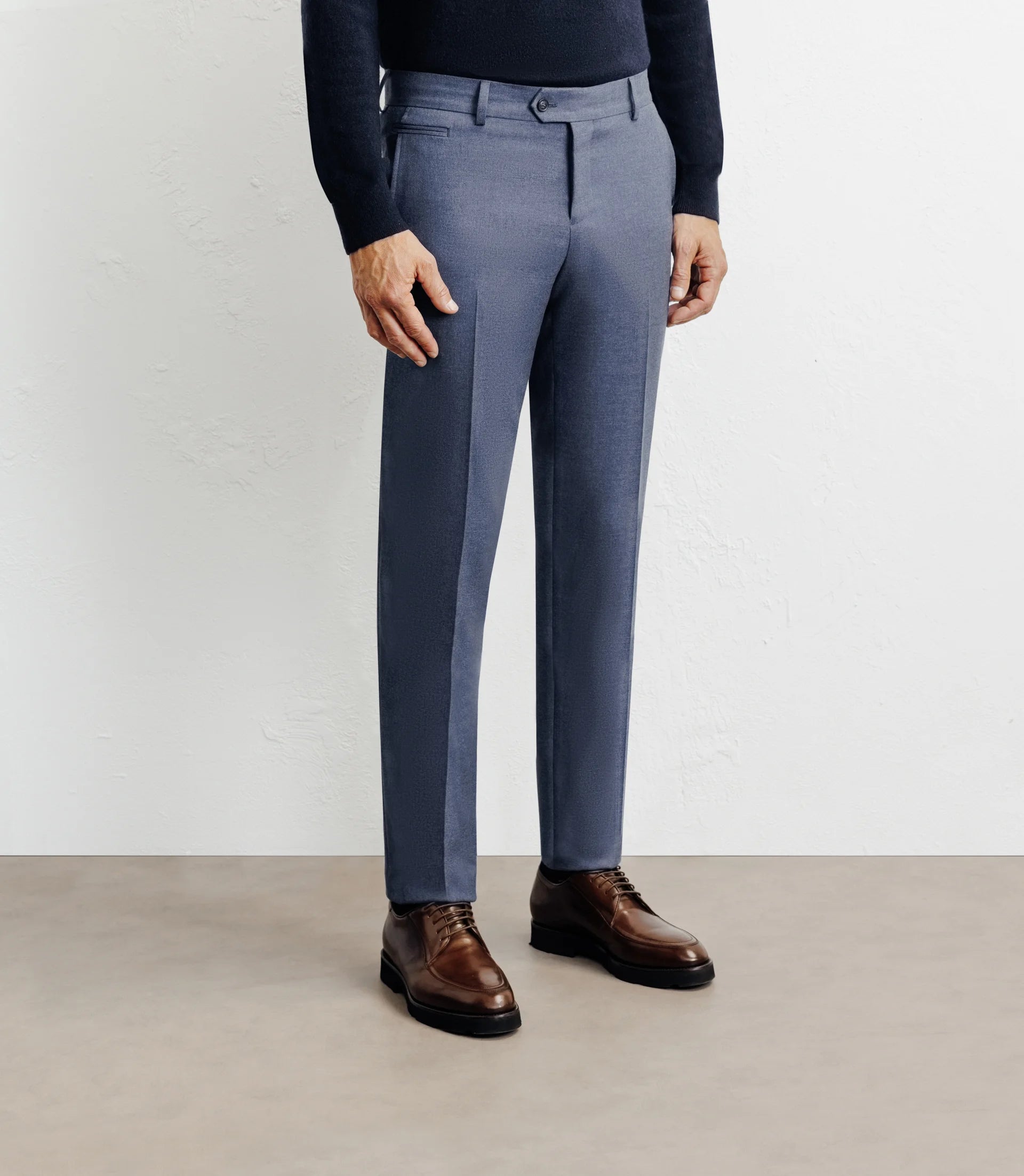 Pantalon ville en flanelle bleu - IZAC