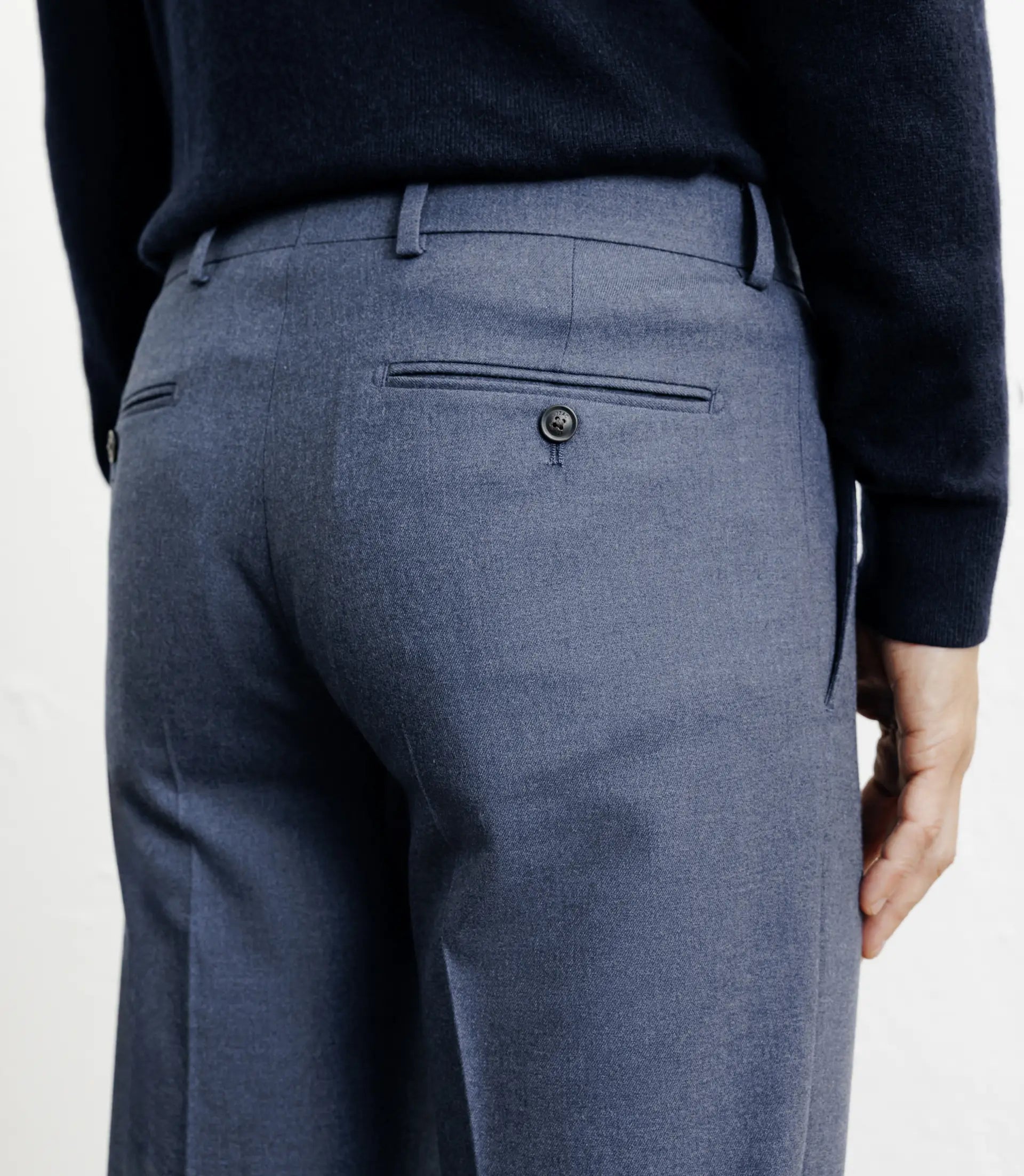 Pantalon ville en flanelle bleu - IZAC