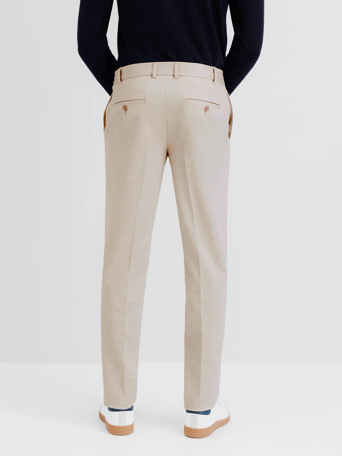 Pantalon ville en maille beige - IZAC