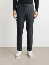 Pantalon ville en maille gris foncé - IZAC