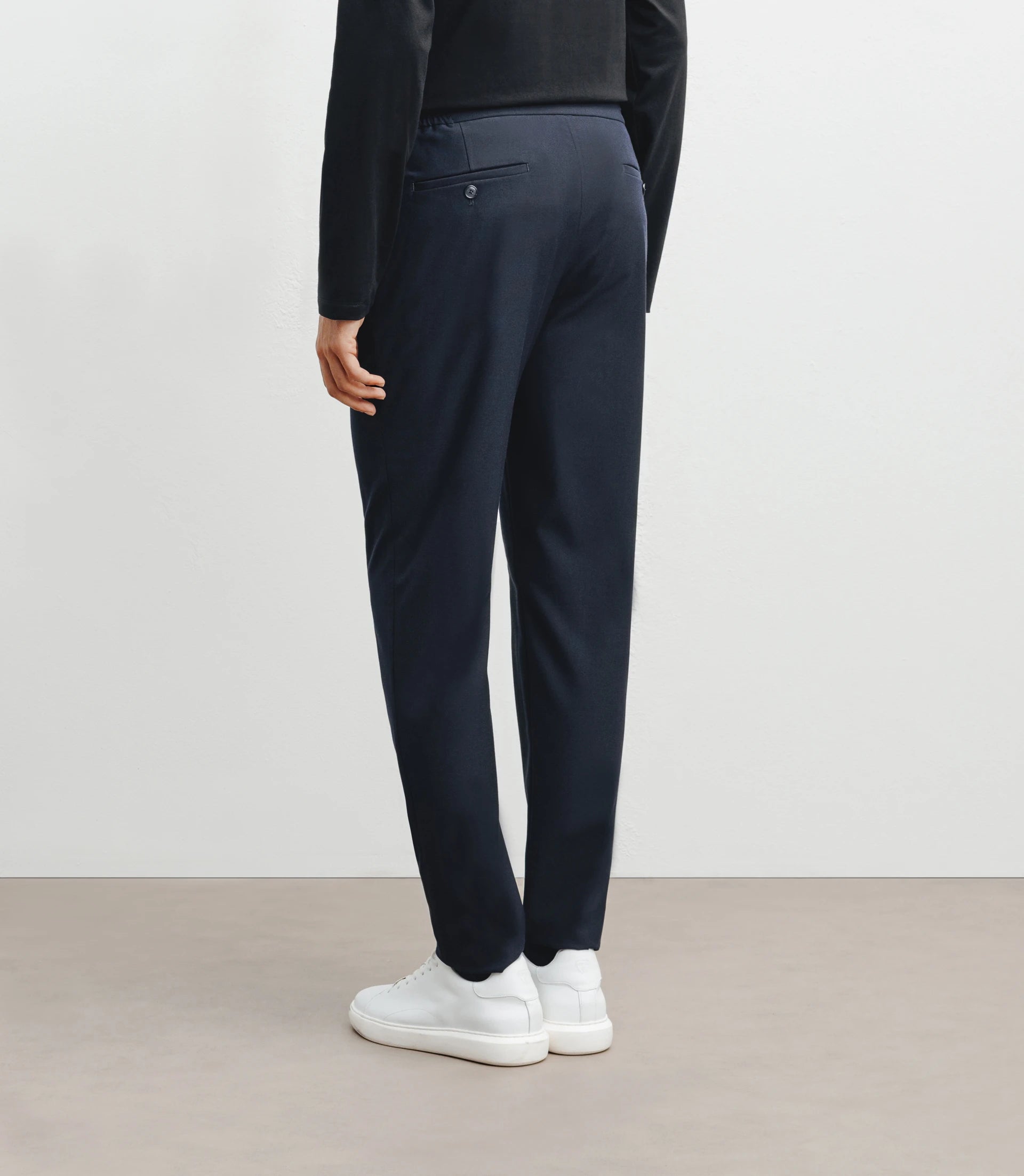 Pantalon ville en maille marine - IZAC