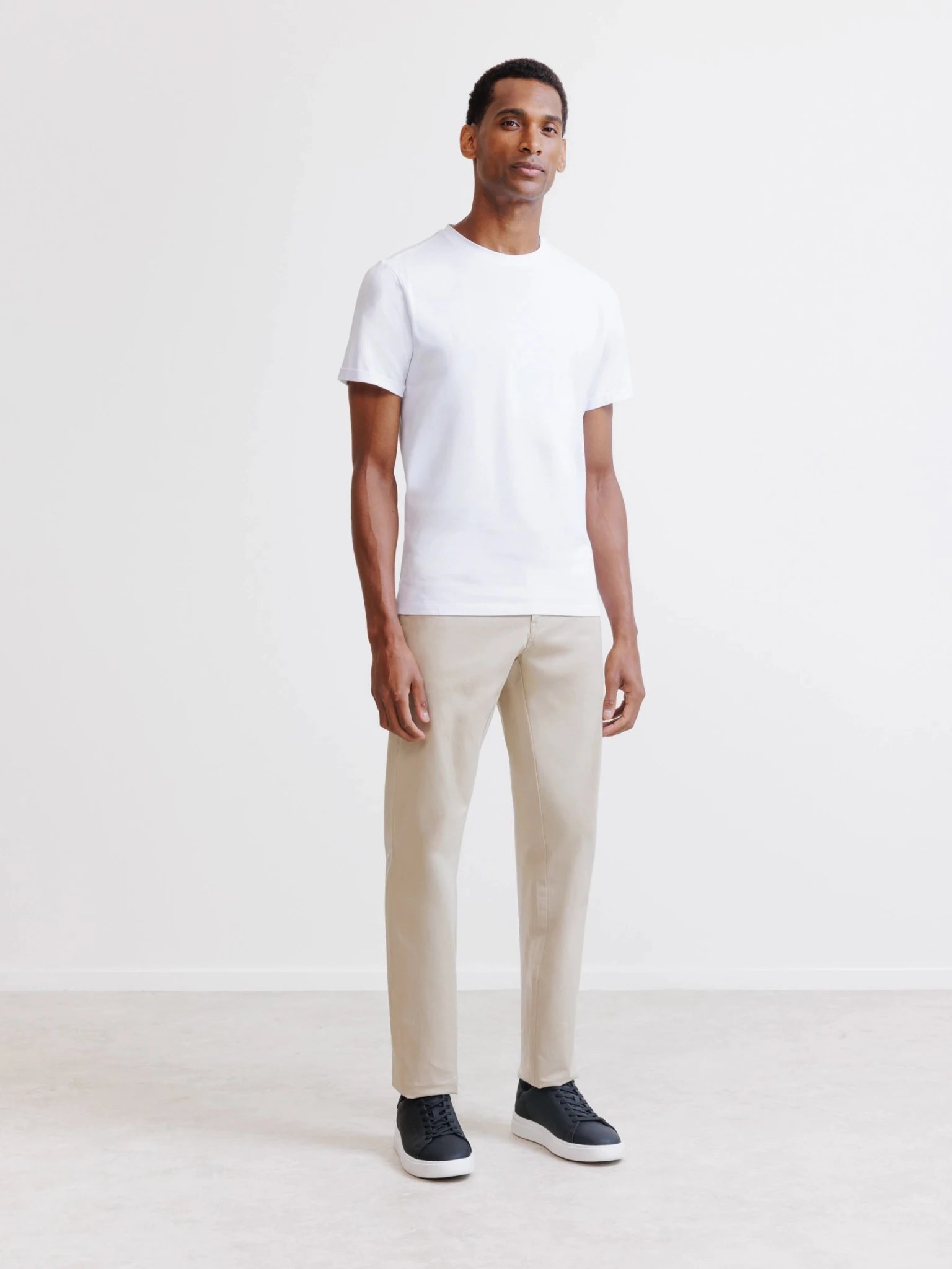 T-shirt col rond blanc - IZAC