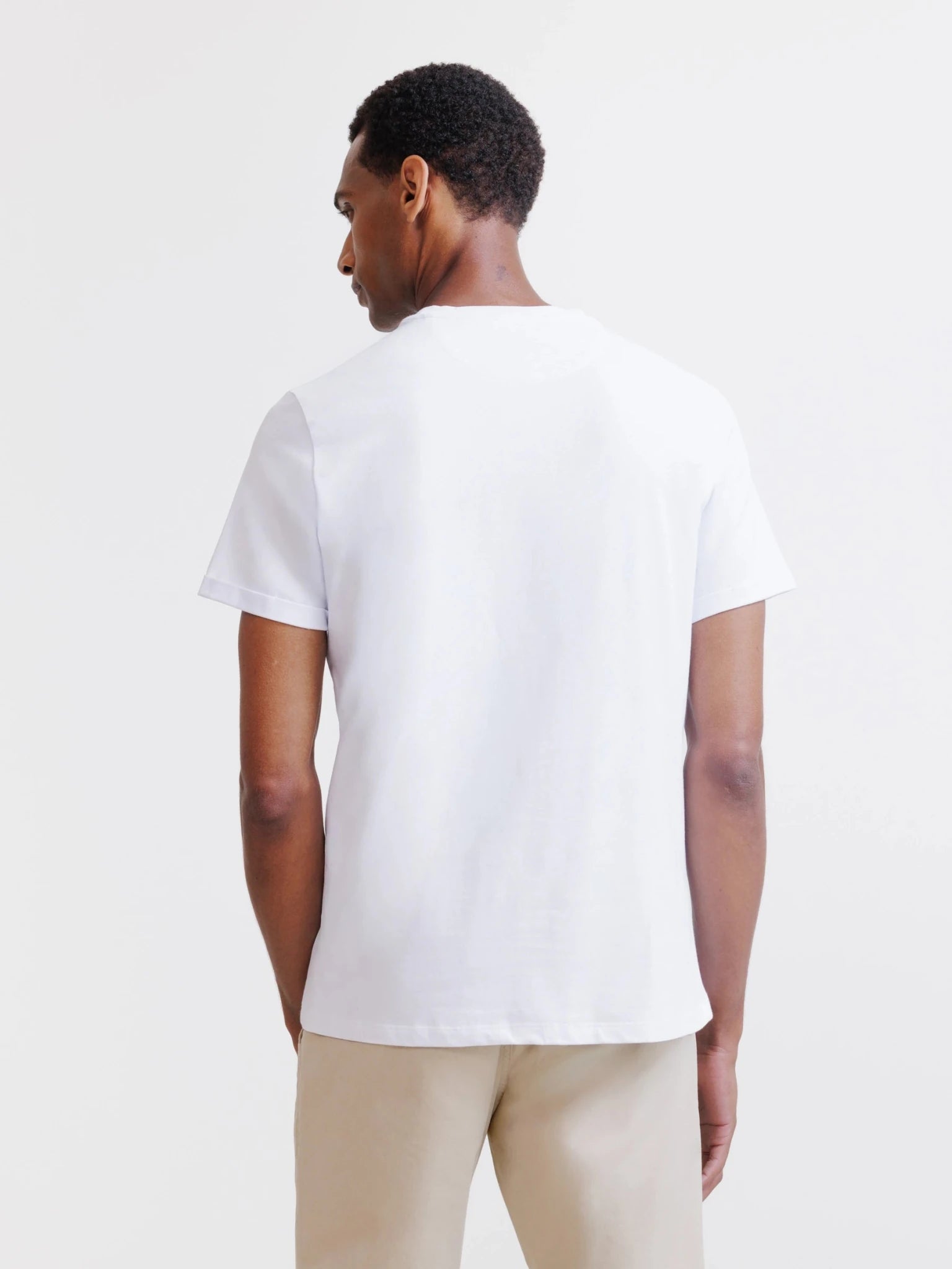 T-shirt col rond blanc - IZAC