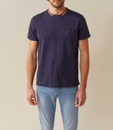 Xan" navy round neck T-shirt