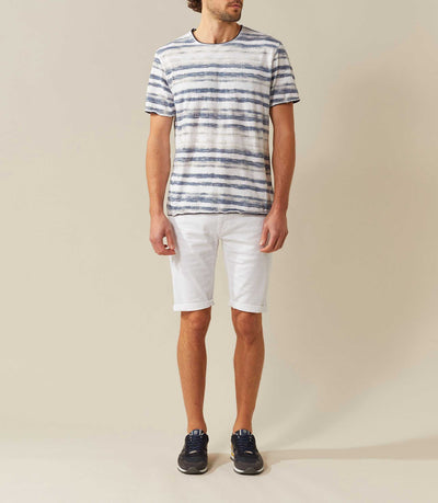 T-shirt col rond imprimé blanc "Xin" - IZAC