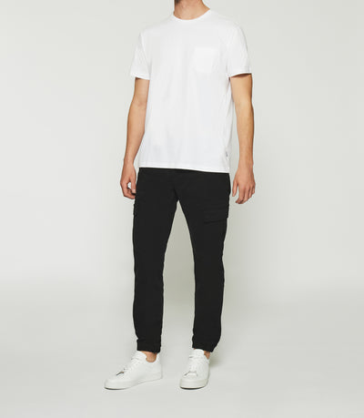 T-shirt à manches courtes uni blanc GABRIEL - IZAC