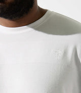 UNA T-shirt with GIOVANYBT ECRU embroidered logo