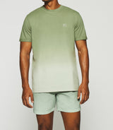 GUYTO khaki gradient short sleeve t-shirt