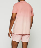 Short sleeved dip dye t-shirt pink GUYTO