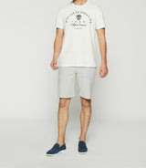 GUY ecru embroidered short sleeve t-shirt