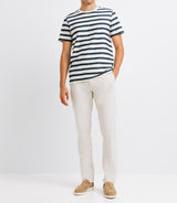 Ecru and blue striped t-shirt