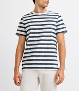 Ecru and blue striped t-shirt