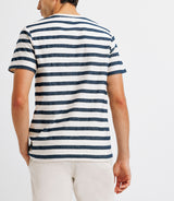 Ecru and blue striped t-shirt