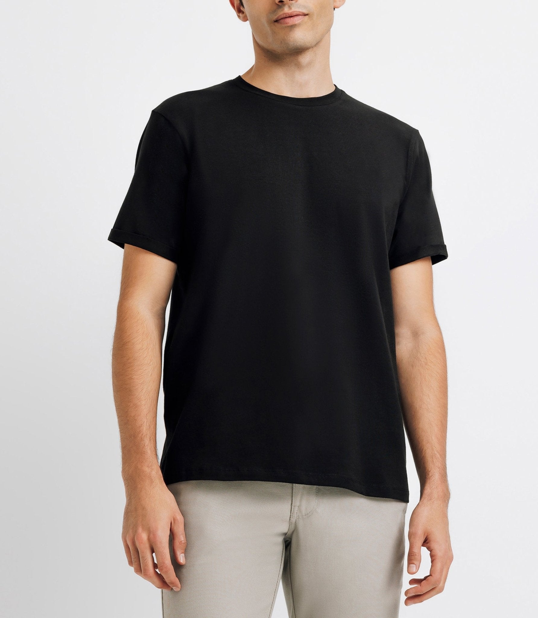 T-shirt uni noir - IZAC