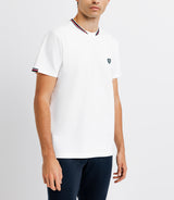 White teddy collar t-shirt