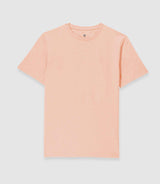 T-shirt with pink short sleeves embroidery