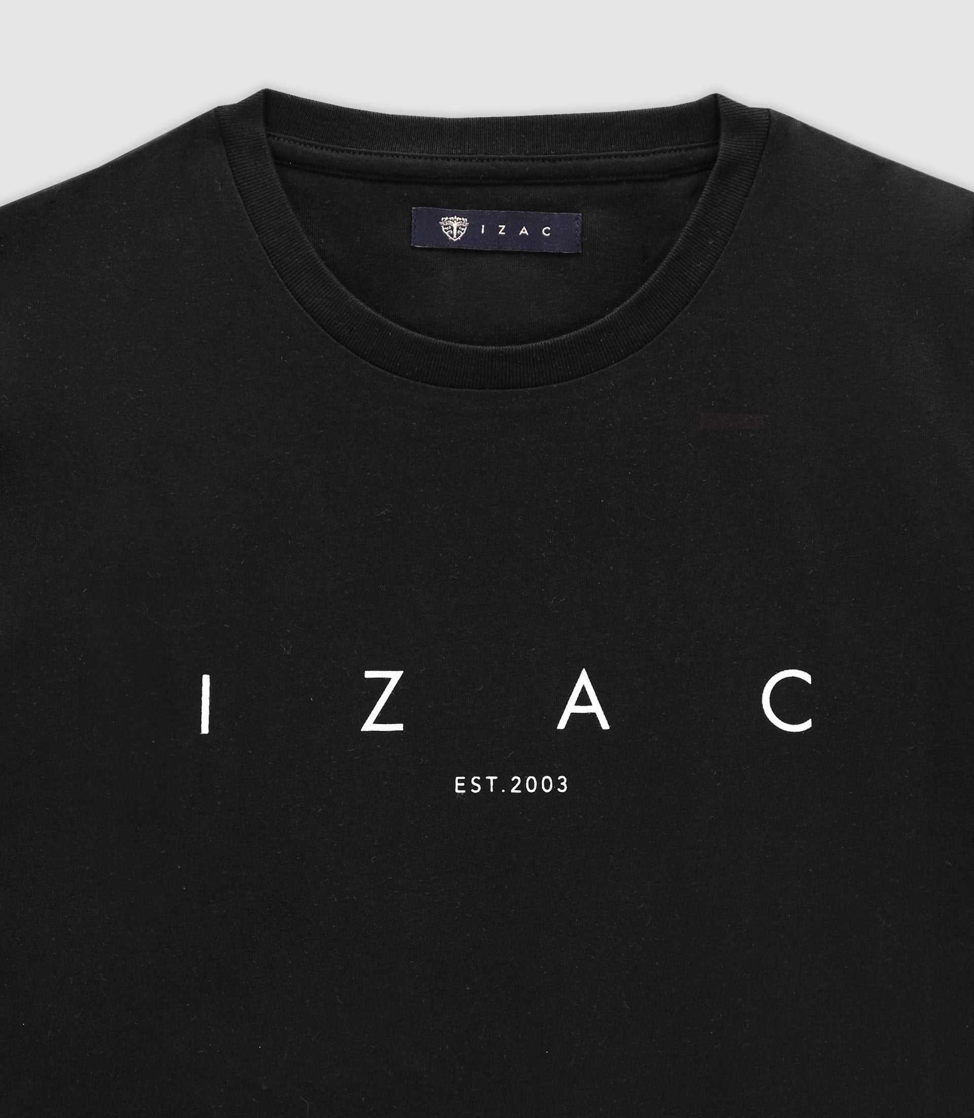 T-shirt avec écriture noir - IZAC