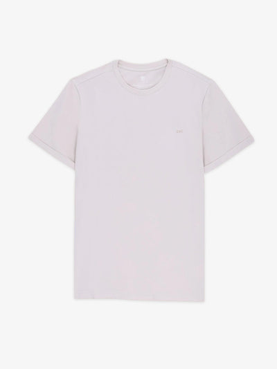 Beige round-neck T-shirt