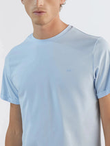 Sky blue round-neck T-shirt