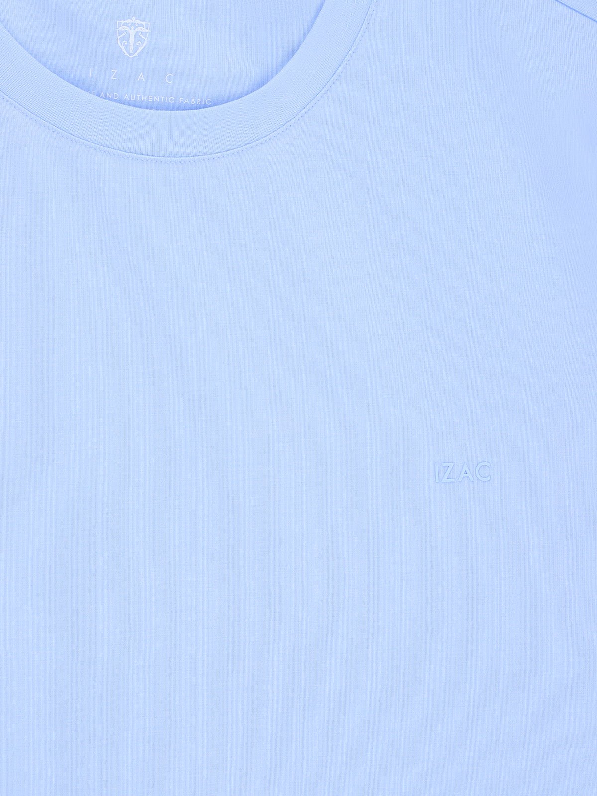 T-shirt col rond bleu ciel - IZAC