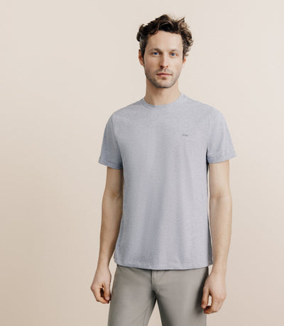 TEE BASIC JERSEY gris chine gris chine - IZAC
