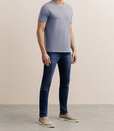 Gray blue V-neck t-shirt