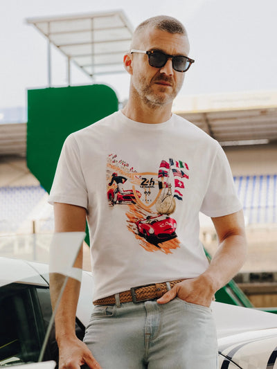 T-shirt col rond blanc 24h Le Mans - IZAC