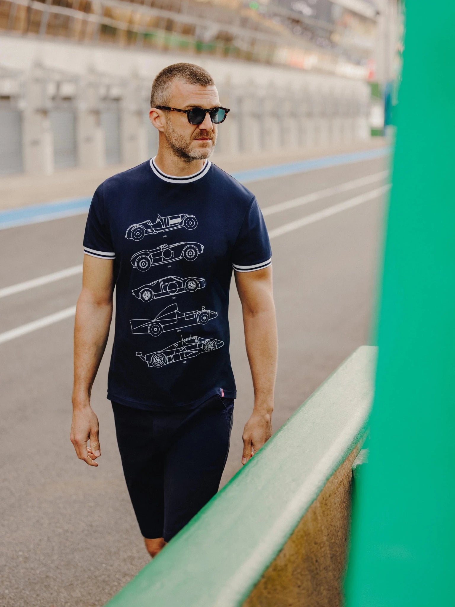 T-shirt col rond marine 24h Le Mans - IZAC