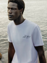 T-shirt col rond rose
