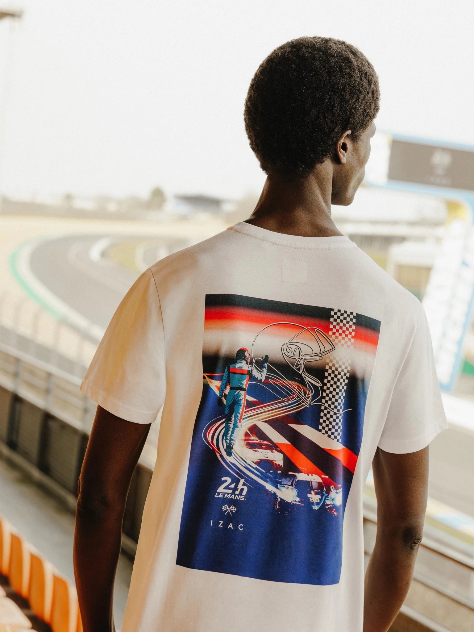 T-shirt col rond blanc 24h Le Mans - IZAC
