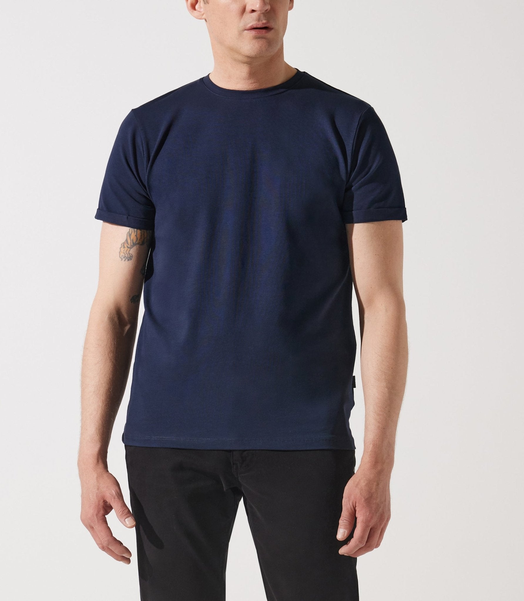 T-shirt uni marine GINO - IZAC