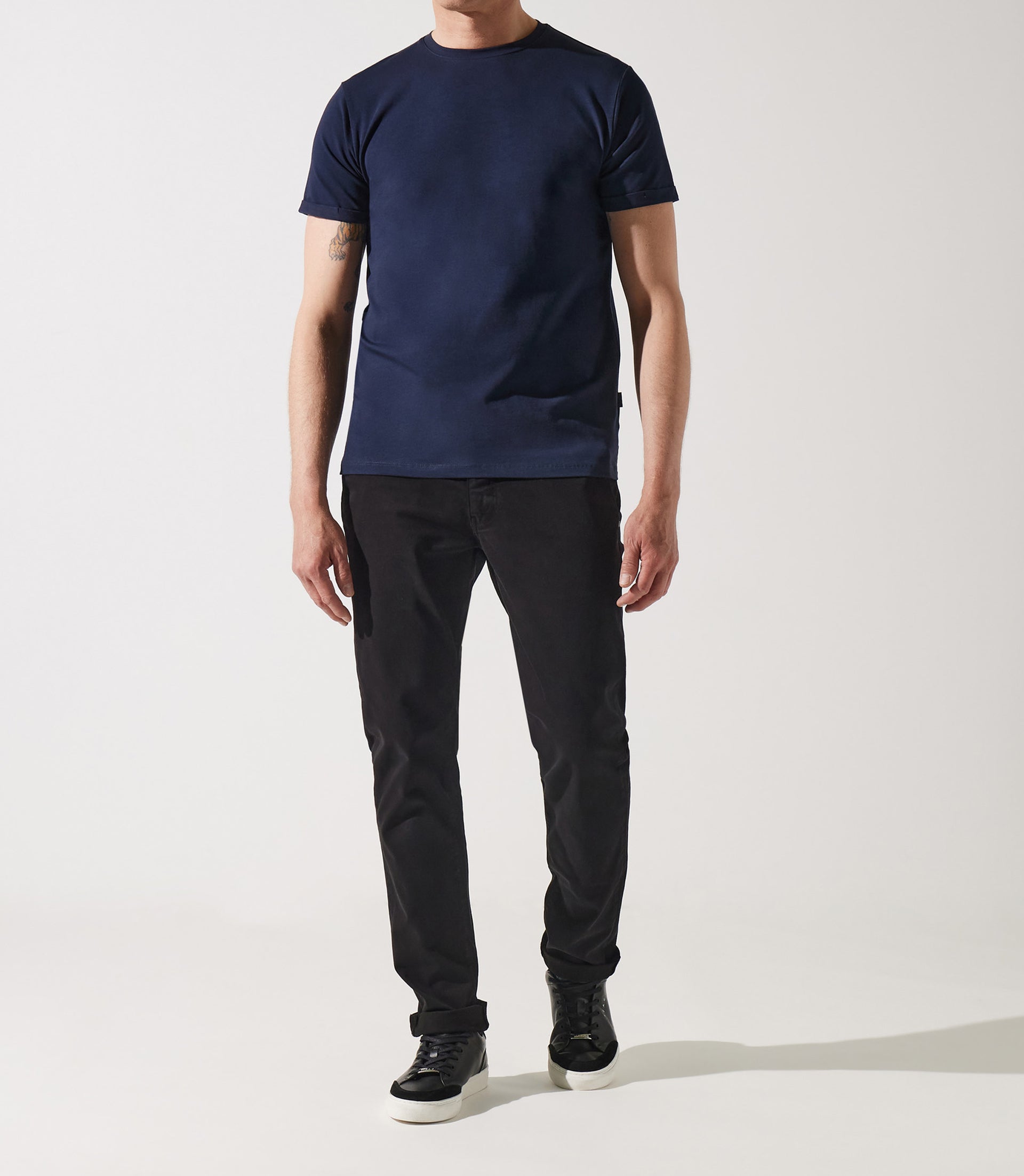 T-shirt uni marine GINO - IZAC