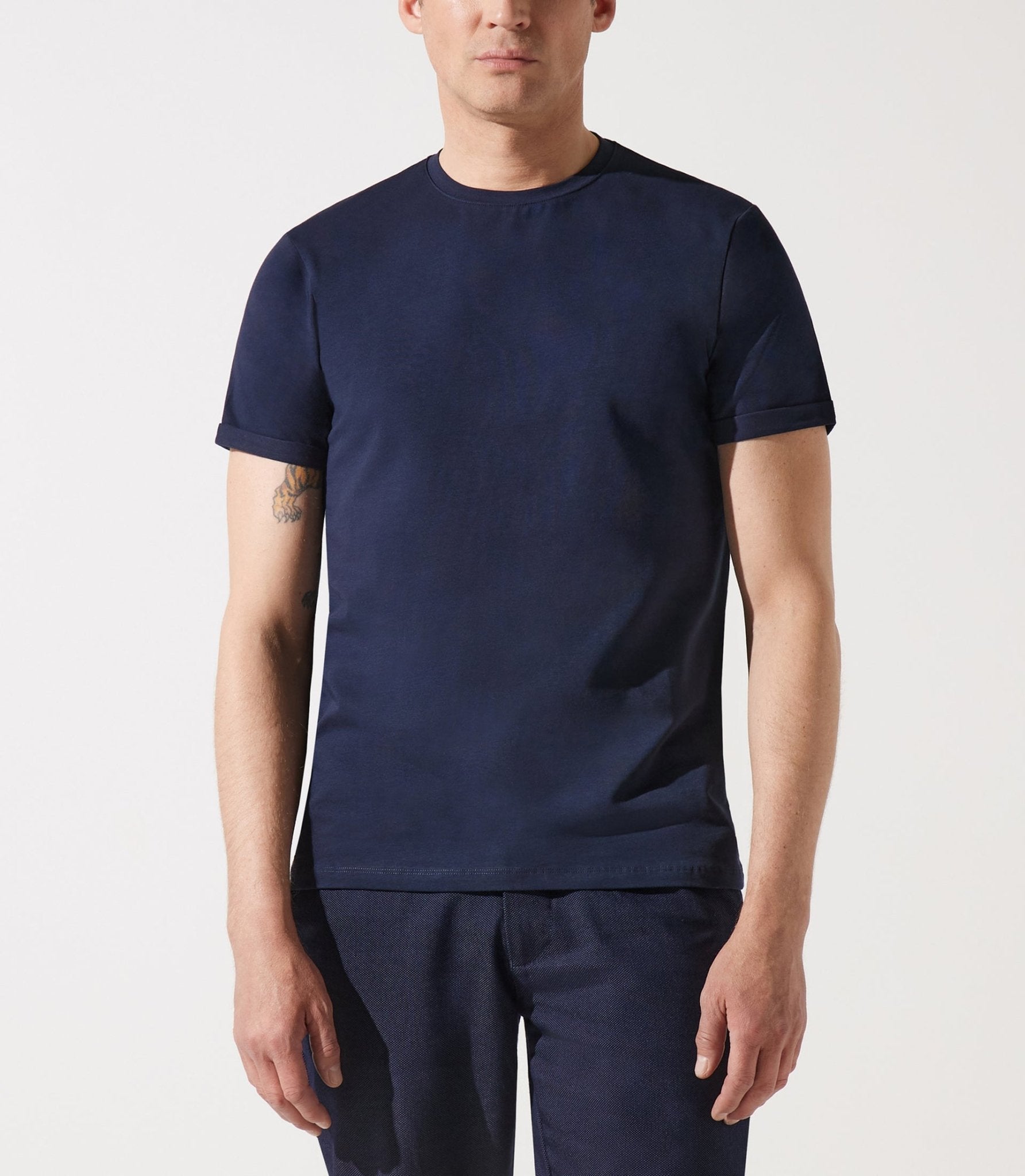 T-shirt uni marine GINO - IZAC