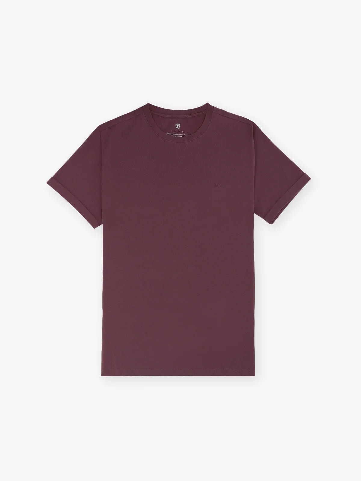 T-shirt col rond basique bordeaux - IZAC