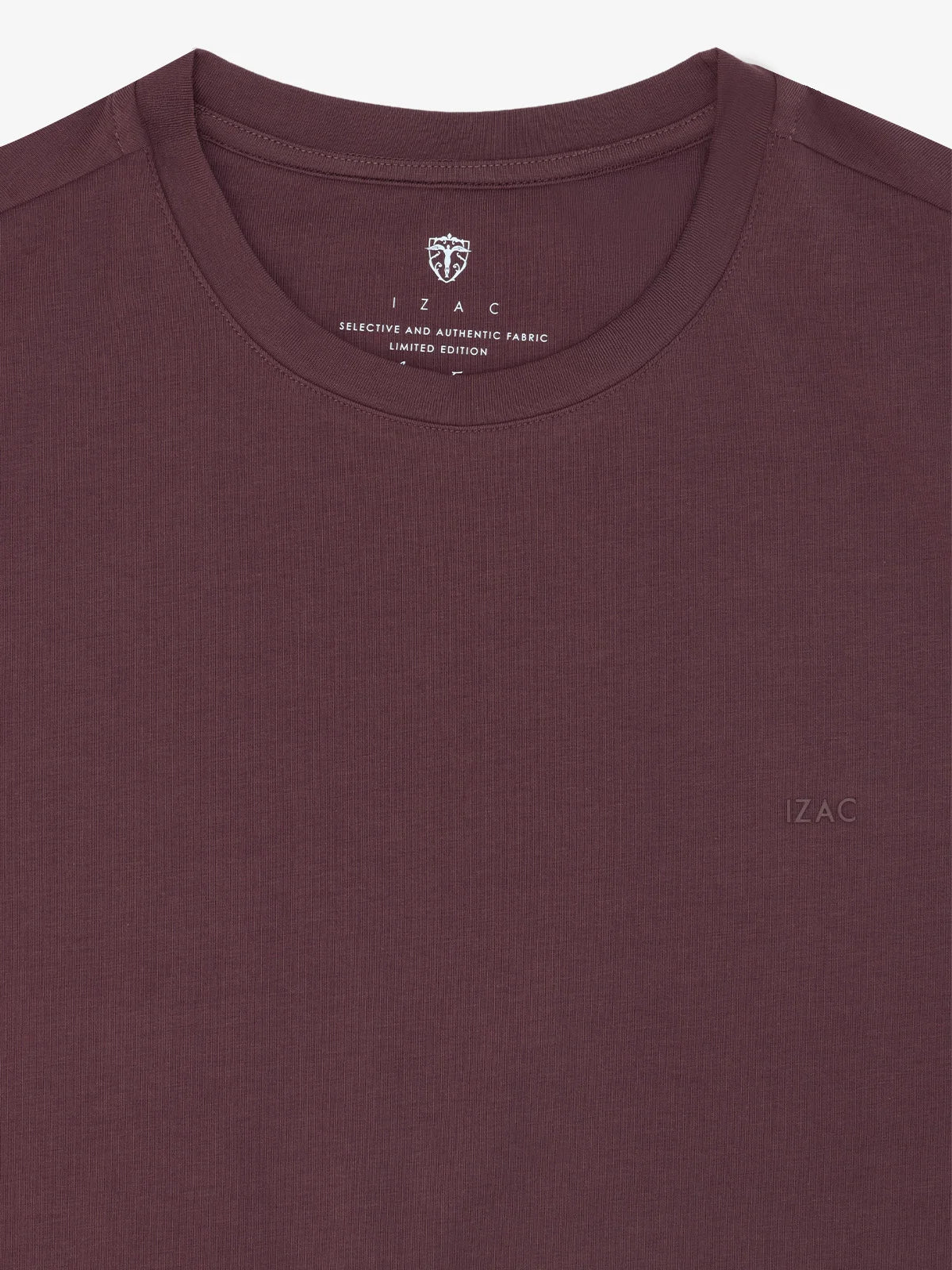 T-shirt col rond basique bordeaux - IZAC