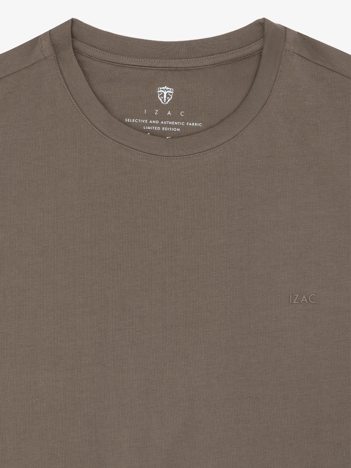 T-shirt col rond basique chatain - IZAC