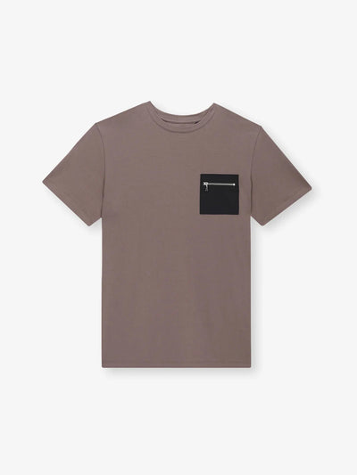 T-shirt col rond chatain - IZAC