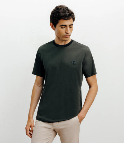 T-shirt col teddy kaki - IZAC