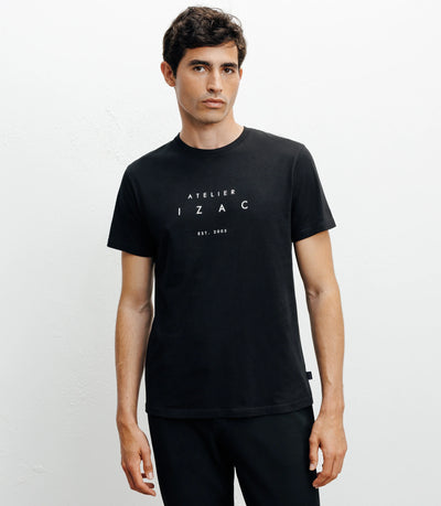 T-shirt print noir - IZAC