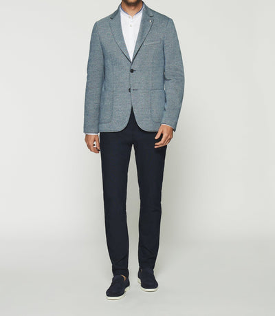 Veste casual 2 boutons bleu AERIEN - IZAC