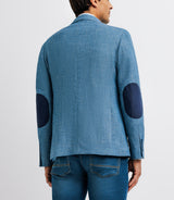 Blue linen jacket in Coudières