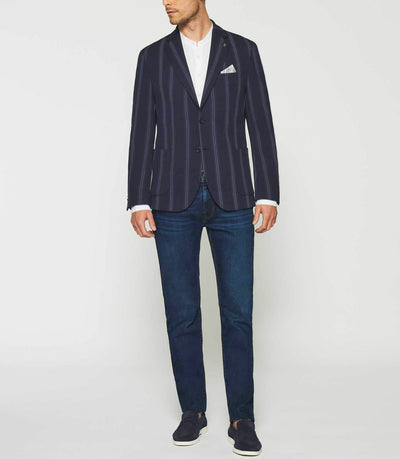 Veste casual 2 boutons marine AMALFI - IZAC