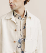 Cotton and flax jacket