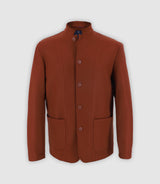 Veste col mao terracota