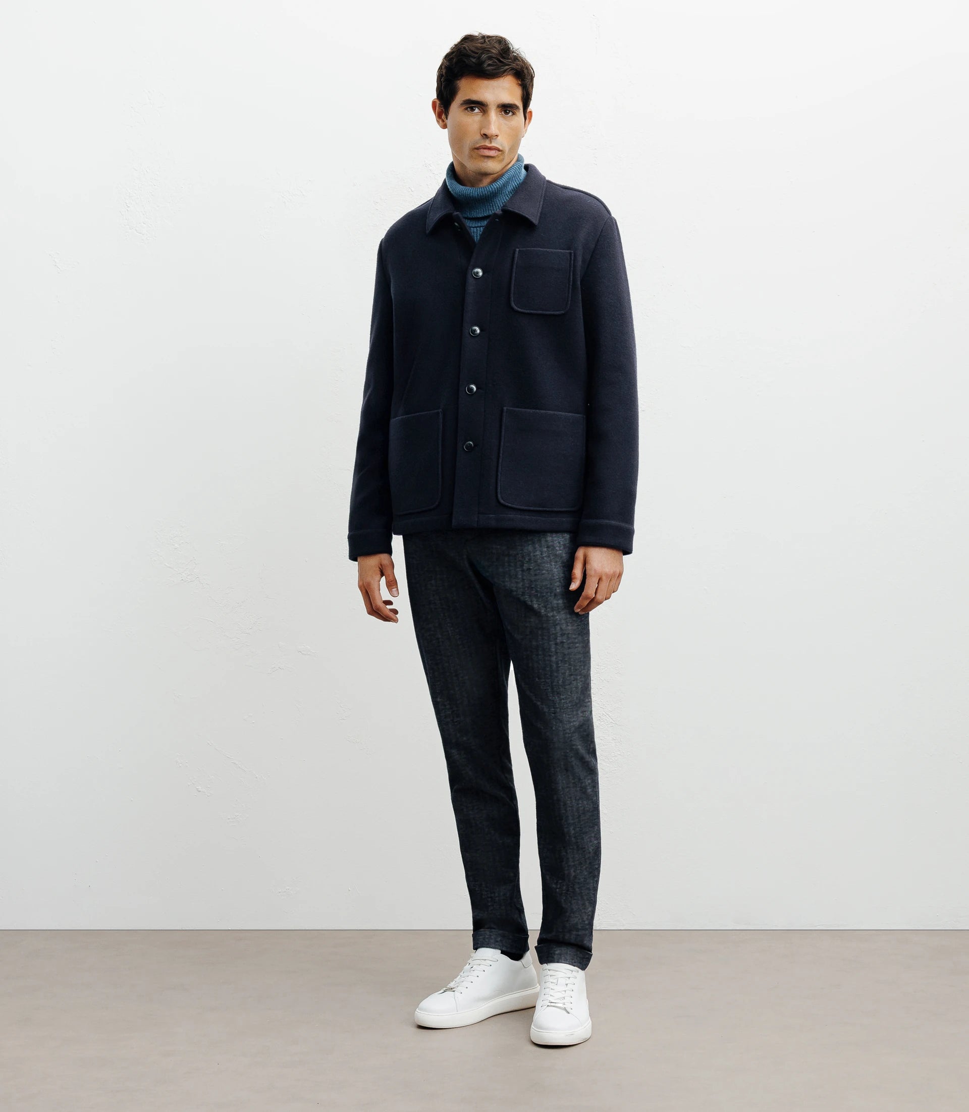 Veste casual 3 poches marine