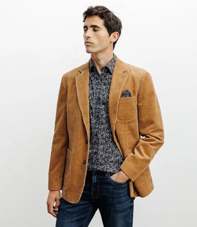 Veste en velours côtelé camel - IZAC