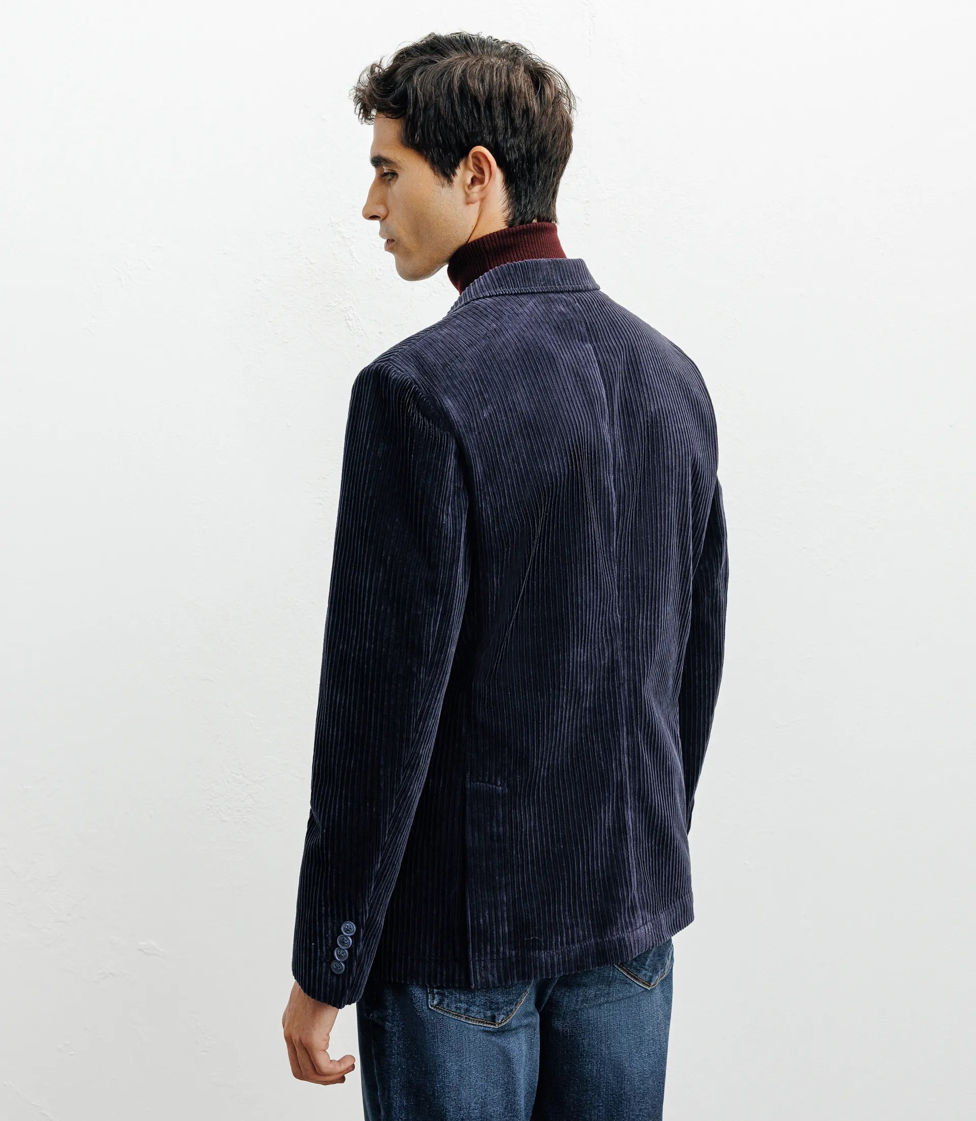 Veste en velours côtelé marine - IZAC